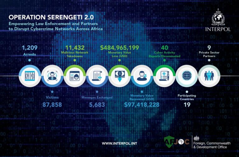 Operation Serengeti 2.0: 1,209 Cybercriminals Busted Across 18 Countries