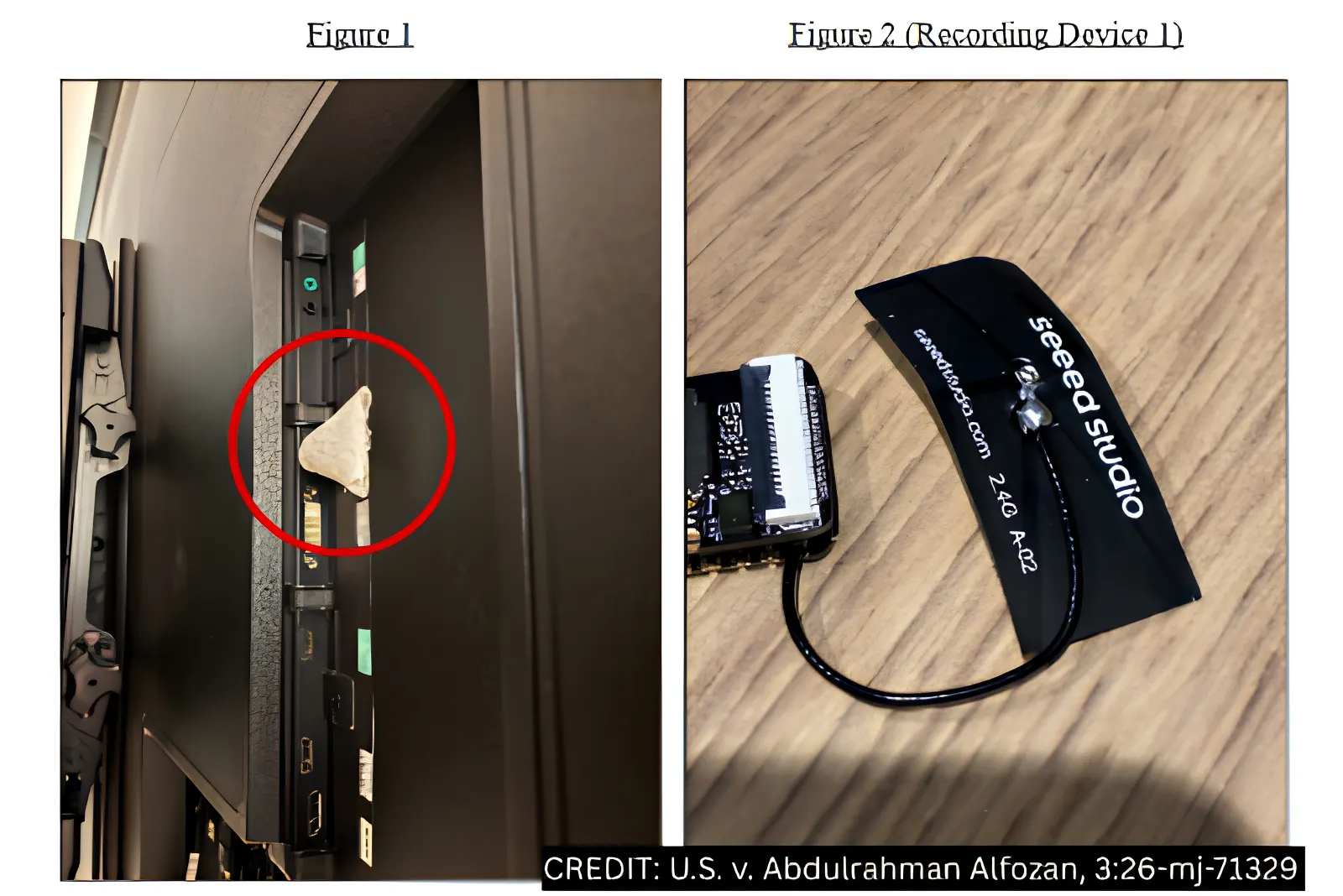 Covert audio recording device allegedly planted by OpenAI engineer Abdulrahman Alfozan.